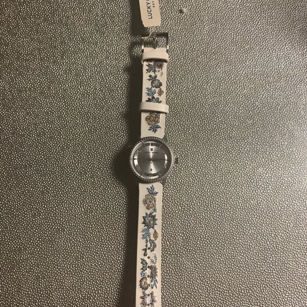 Torrey Embroidered Leather Watch, 34mm